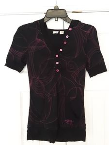 Roxy Hooded Black Tee Shirt